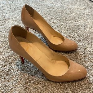 Christian Louboutin Nude Round Toe Pumps Size 7
